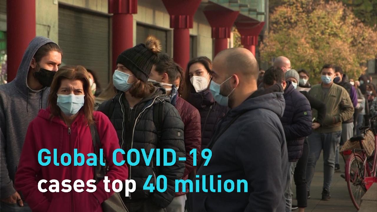 Global COVID-19 cases top 40 million - CGTN