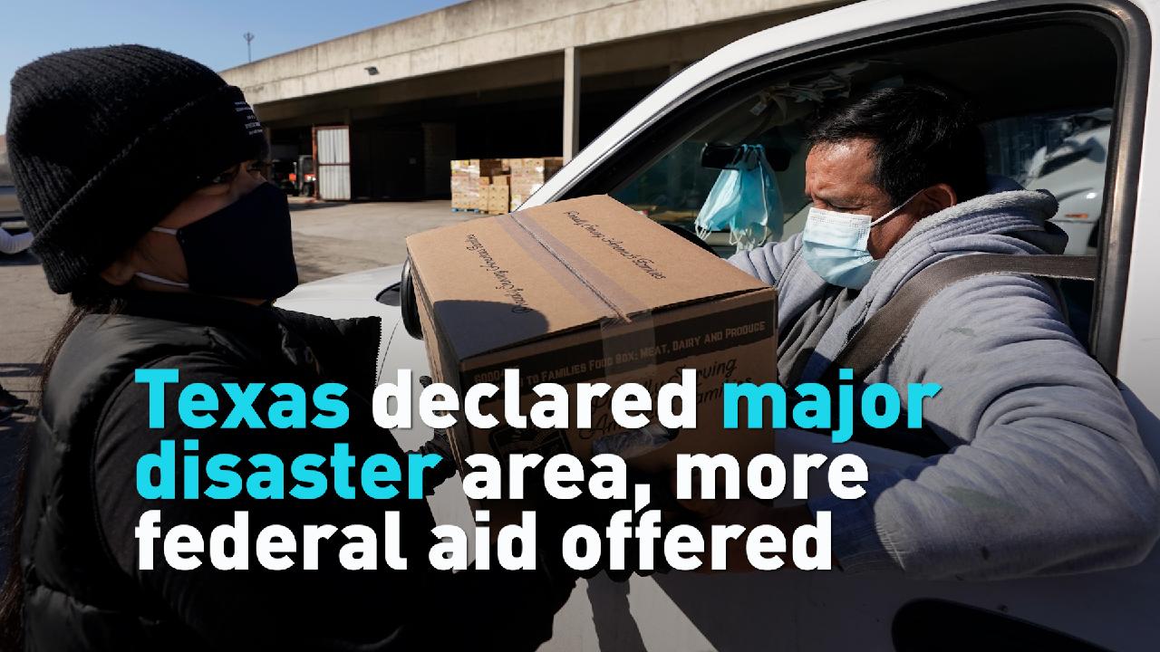 Texas declared major disaster area, more aid offered state CGTN