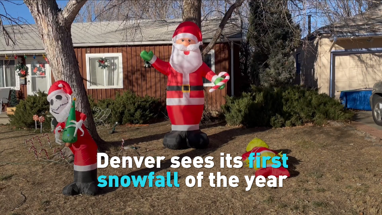 Denver sees its first snowfall of the year - CGTN