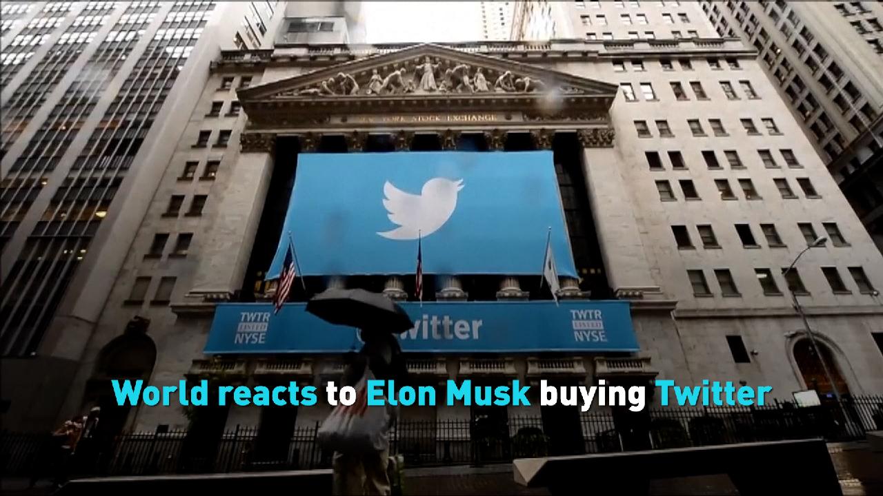 World Reacts To Elon Musk Buying Twitter - CGTN