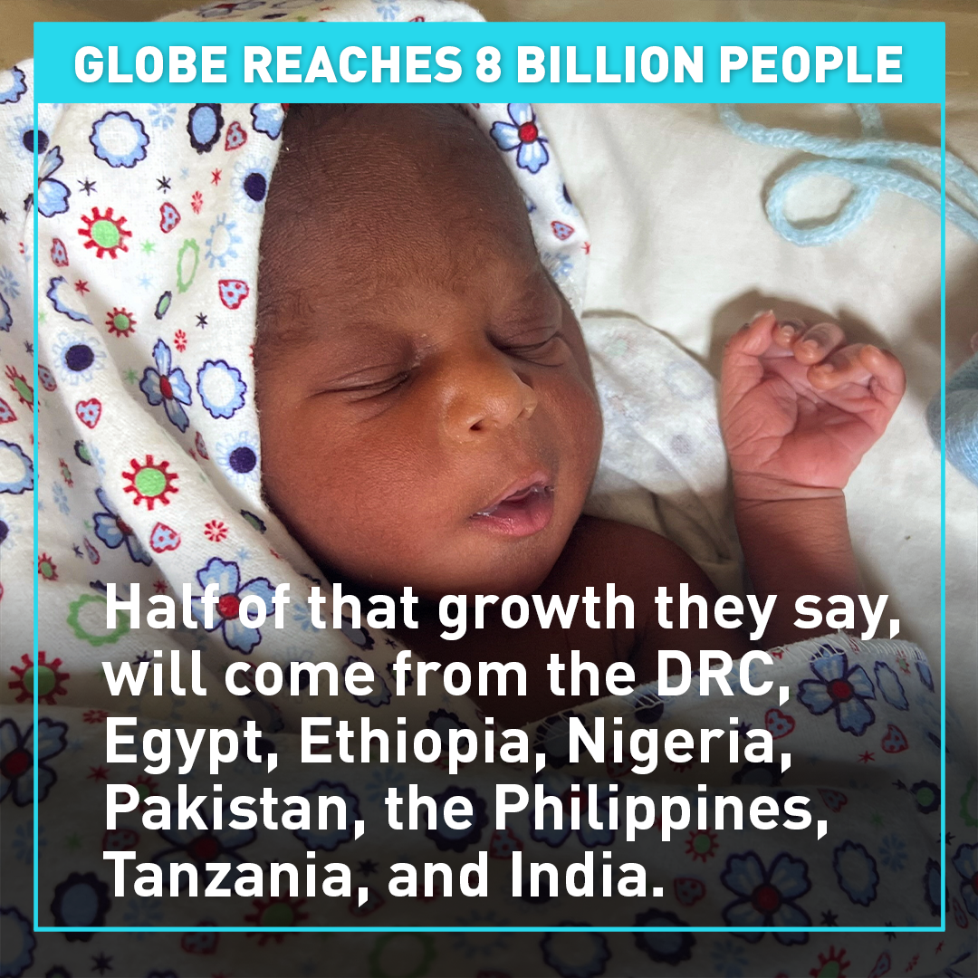 Global population reaches 8 billion