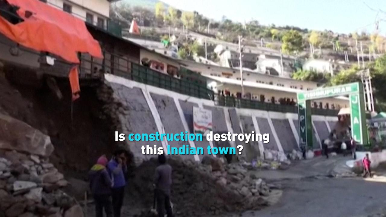 Are Indian construction projects sinking one of its holiest towns? CGTN