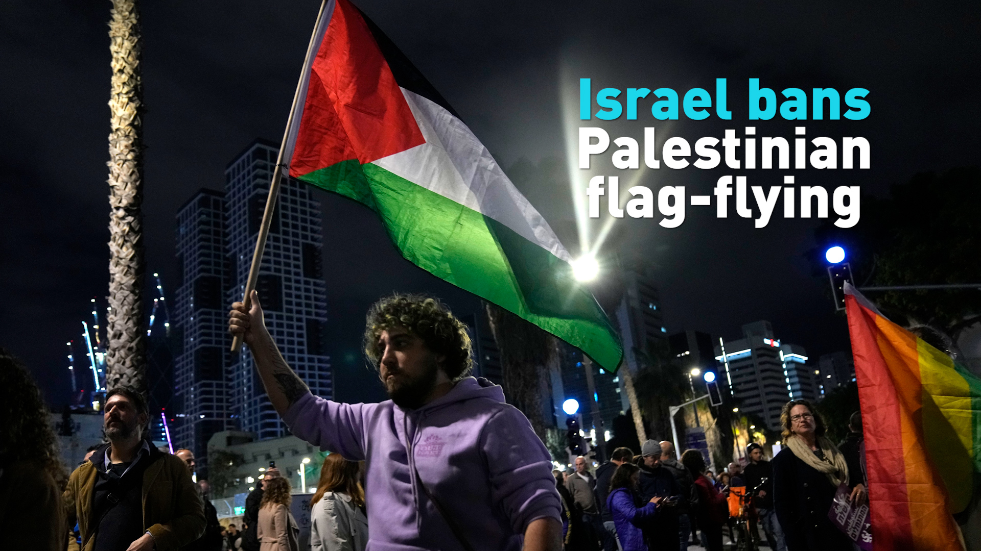 Israel bans Palestinian flag-flying in latest punitive move