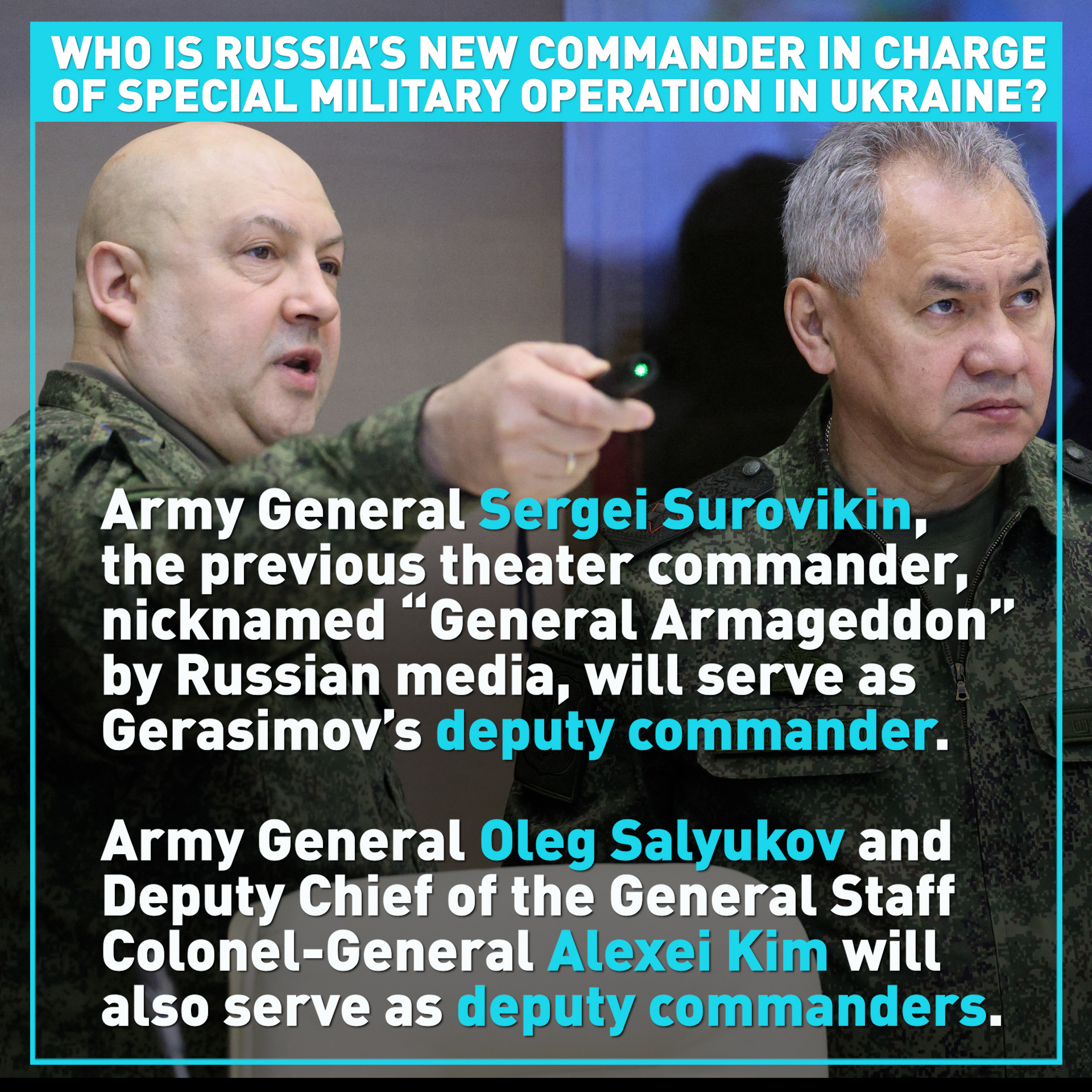 Russia changes leadership in its special military operation in Ukraine