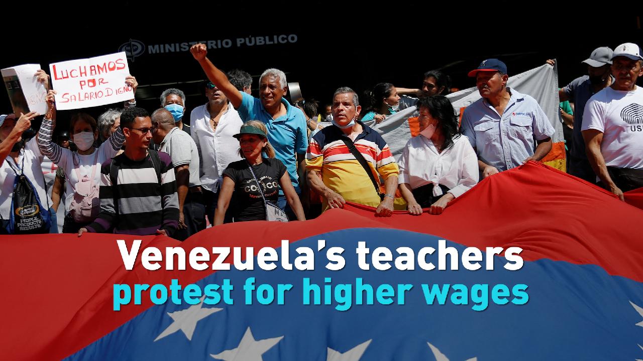 Venezuelan Teachers Protesting Over Low Salaries - CGTN