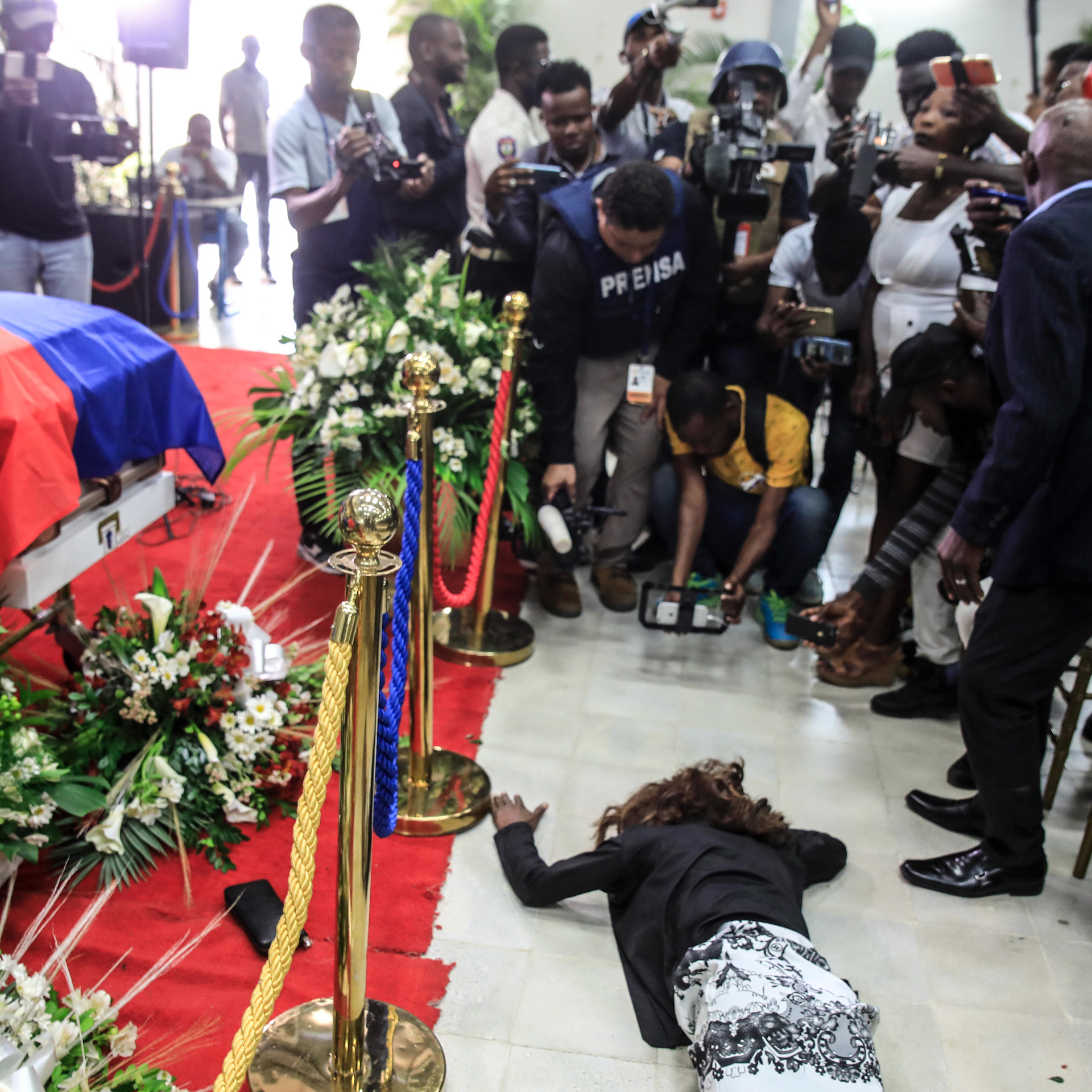 Heavy security as Haiti police bury their own