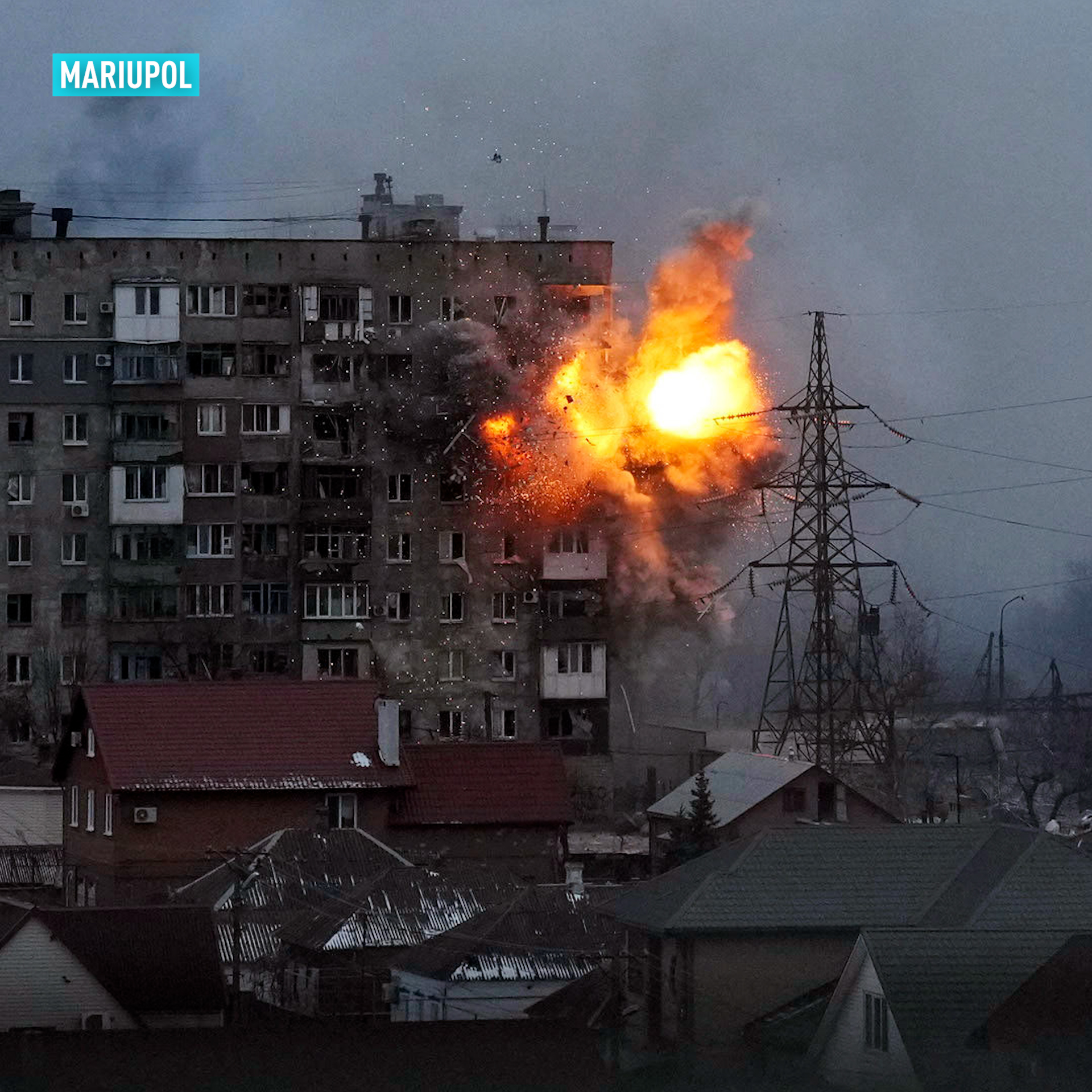 Ten photos showing one year of conflict in Ukraine
