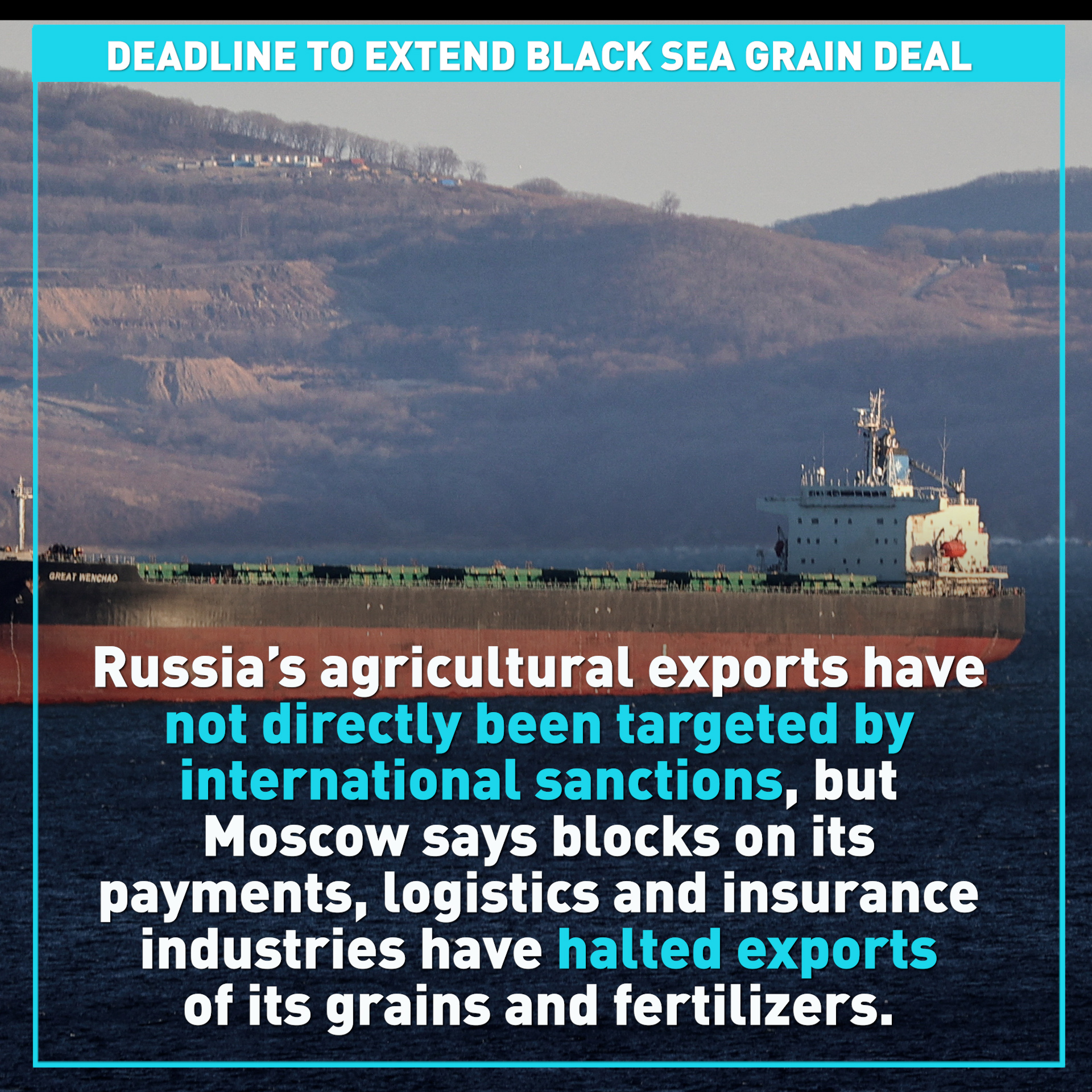 Saturday deadline to extend Black Sea Grain Deal approaches 