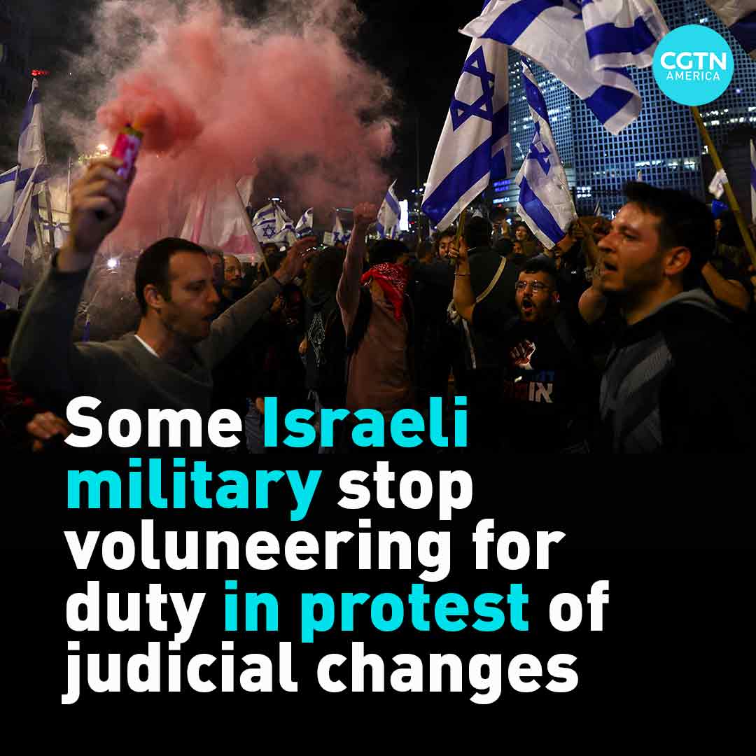 Some Israeli military stop volunteering for duty in protest of judicial overhaul