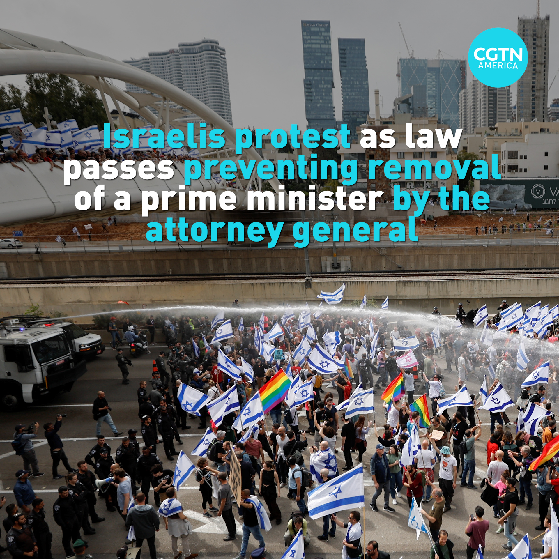 Israel protests continue as law passes protecting Netanyahu's office