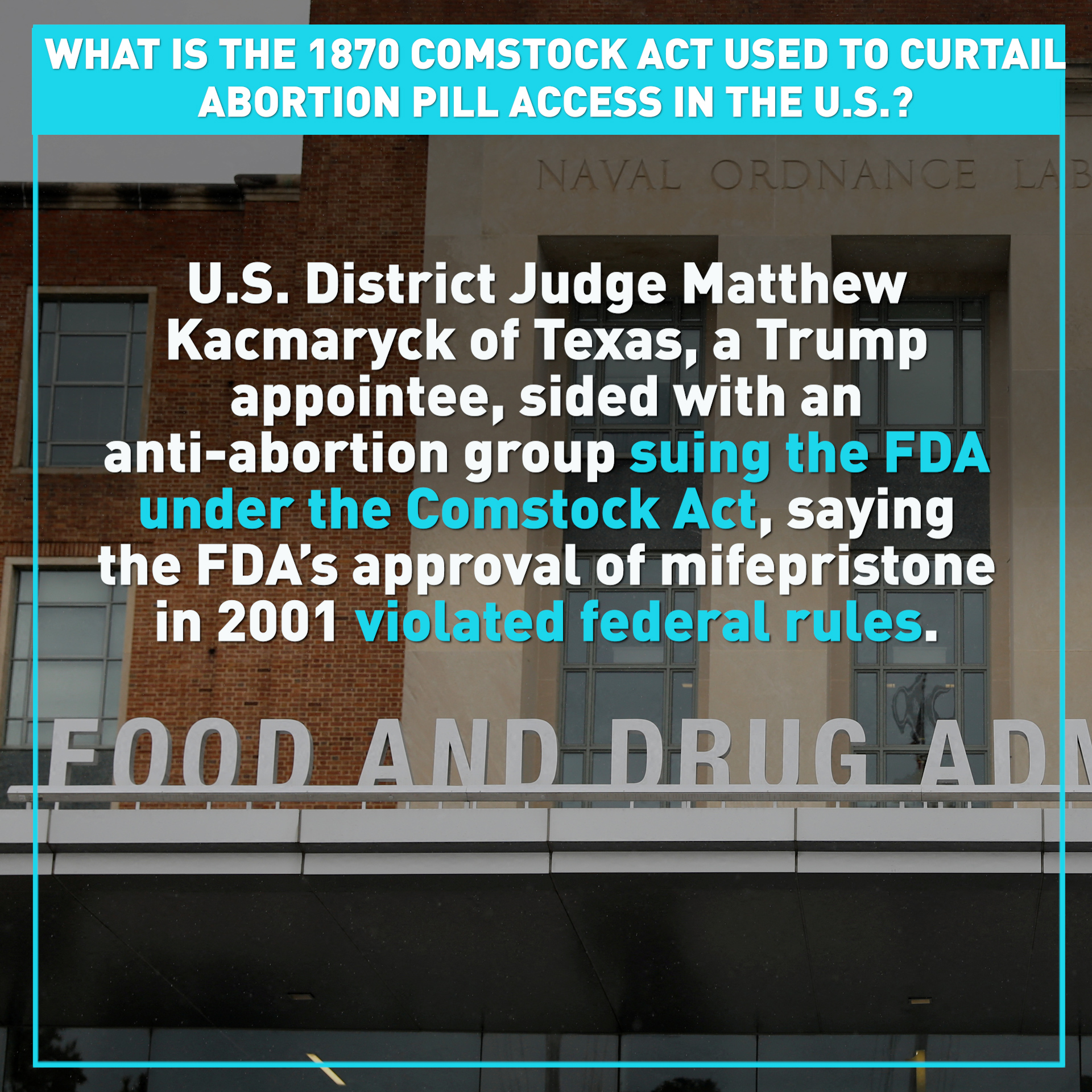 How an 1870 U.S. law is being used to block access to abortion pill 