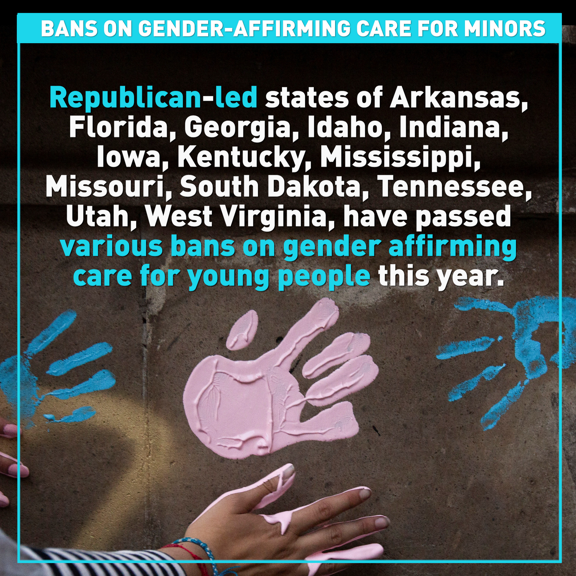 Bans on gender-affirming care for minors in 12 American states