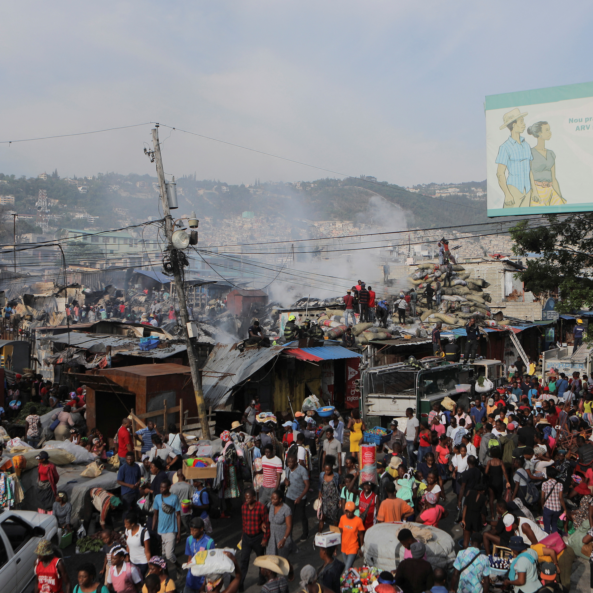 Fire engulfs Haitian street market, exacerbating economic struggles