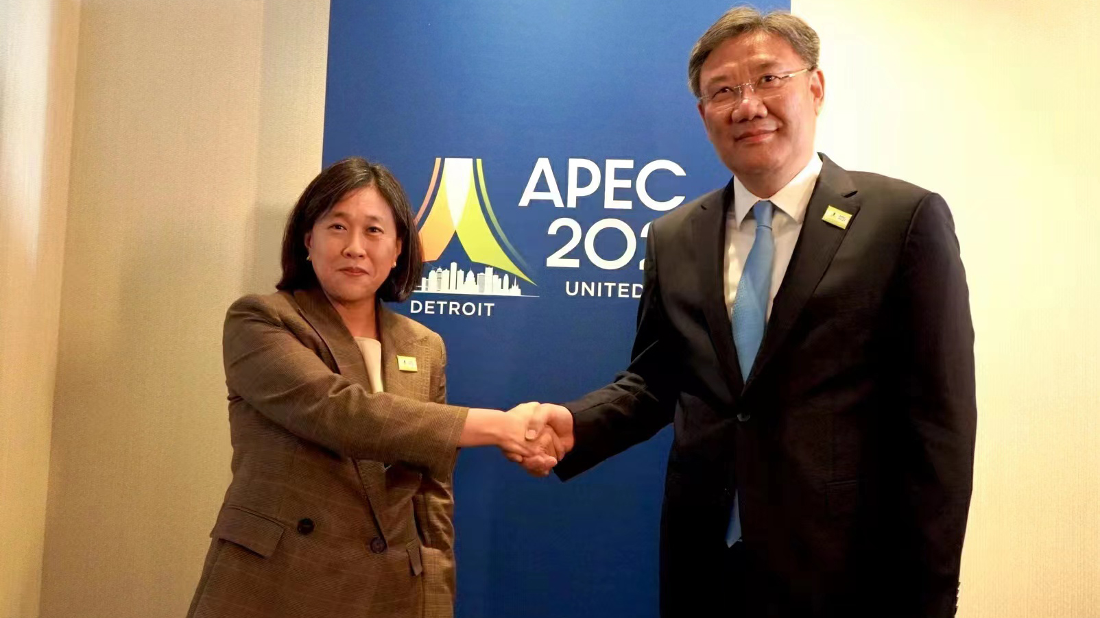 Chinese Commerce Minister Wang Wentao met with U.S. Trade Representative Katherine Tai 