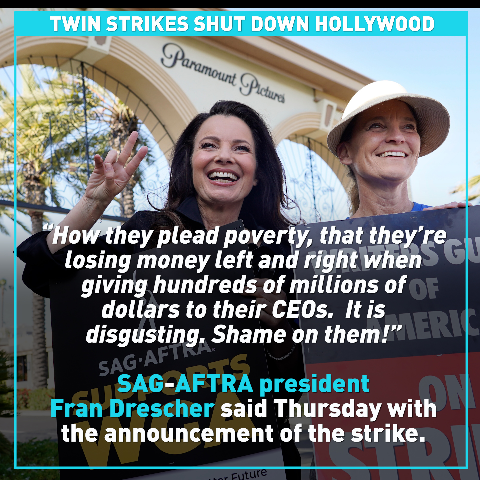 Twin strikes shut down Hollywood 
