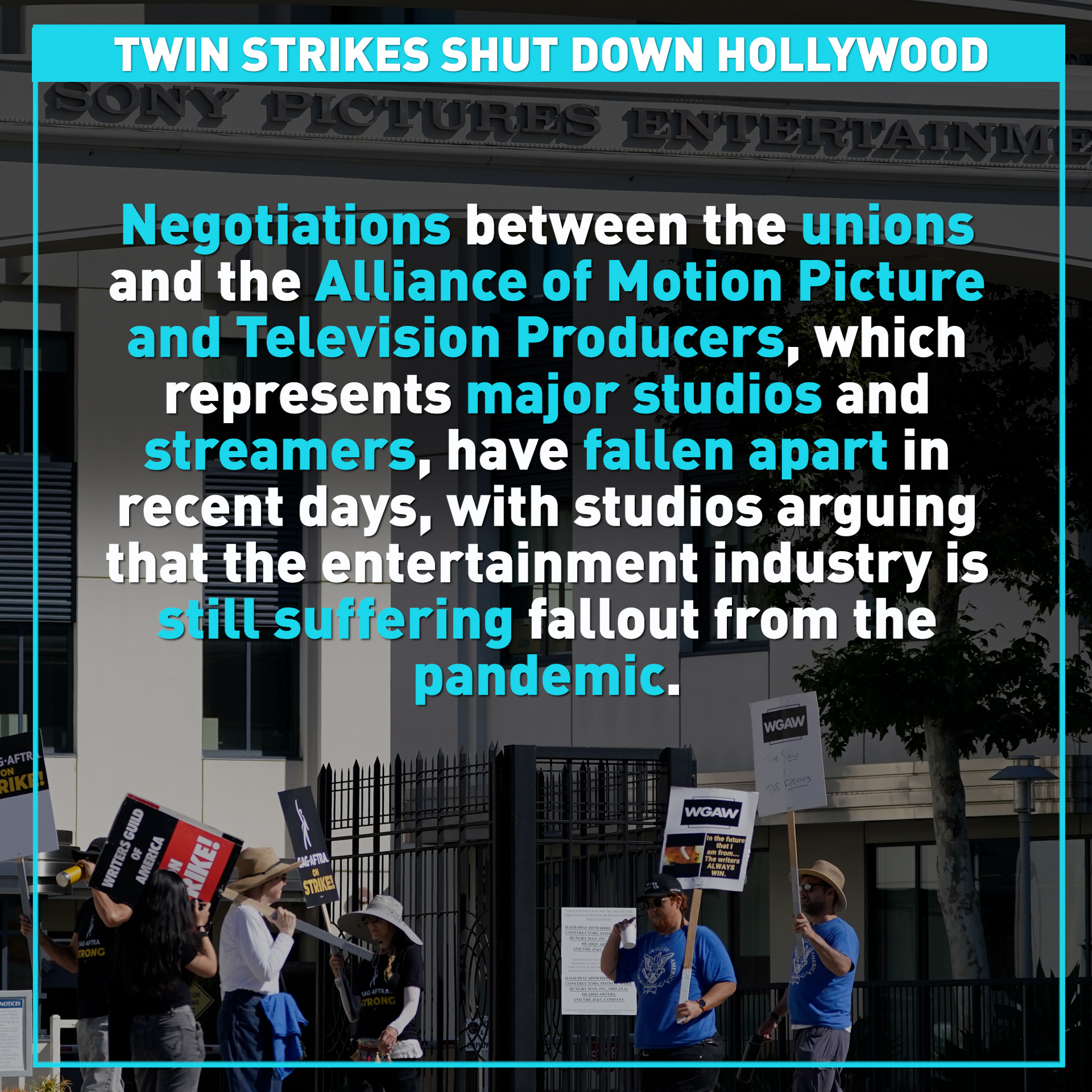 Twin strikes shut down Hollywood 