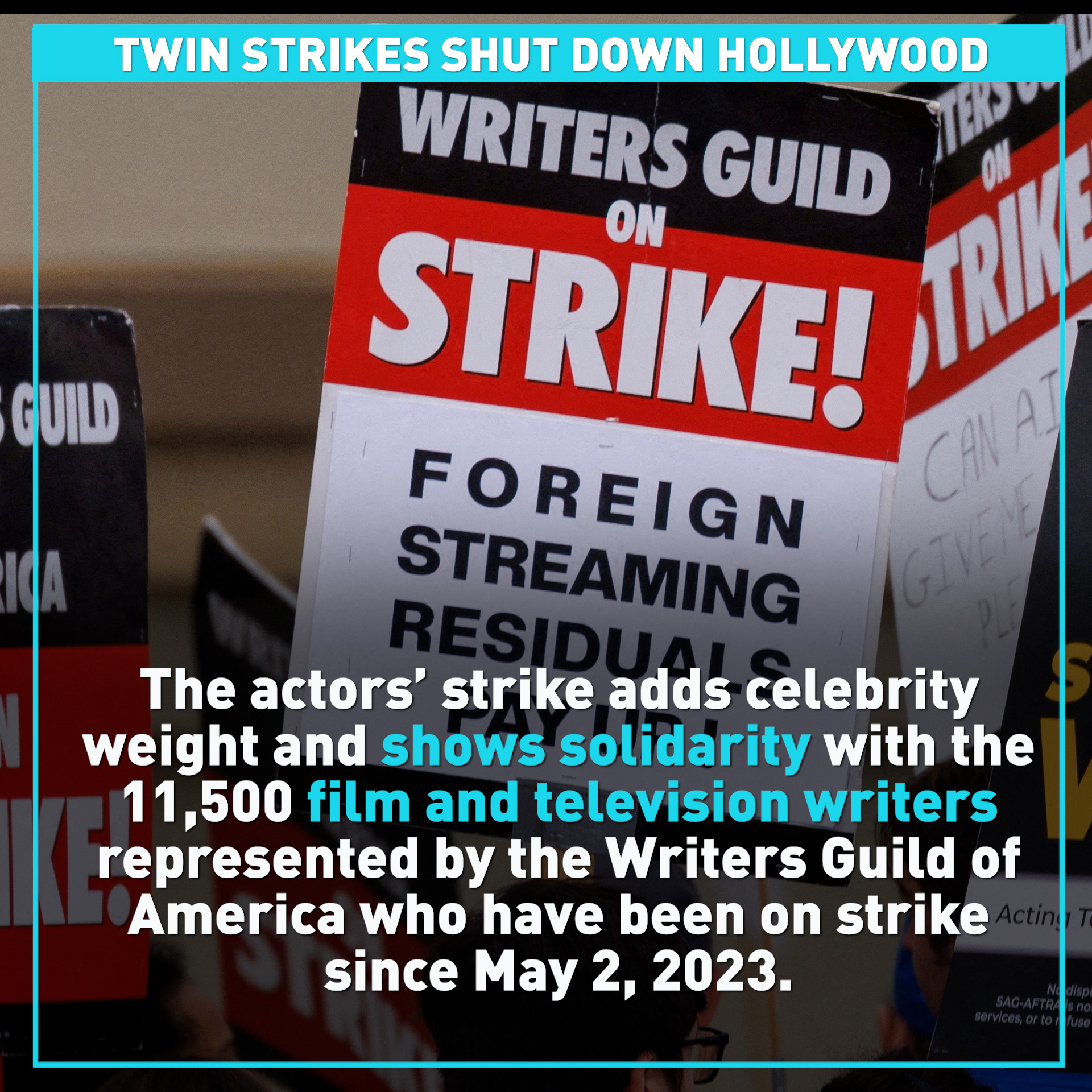 Twin strikes shut down Hollywood 