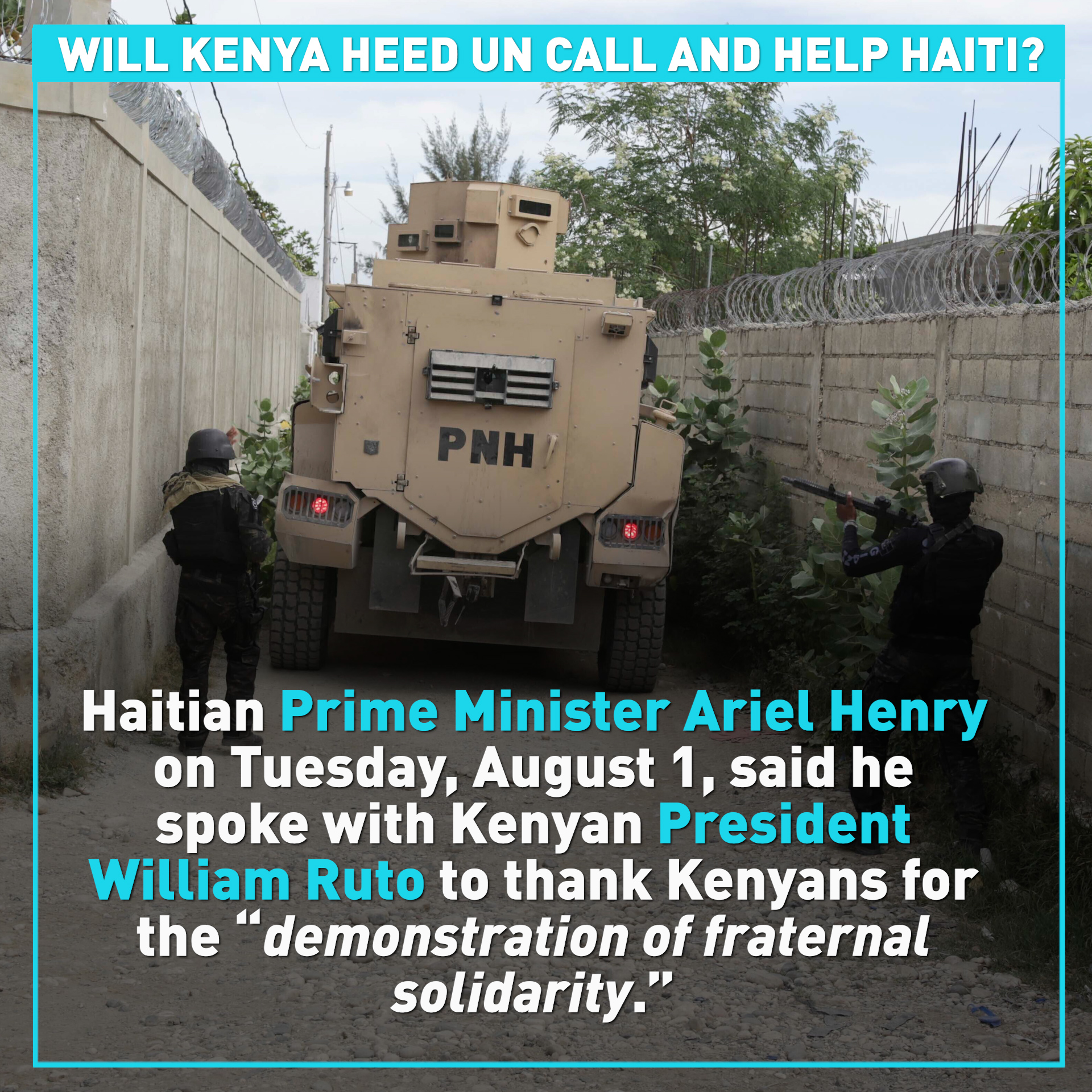 Kenya considers heeding UN call to send forces to help beleaguered Haiti 