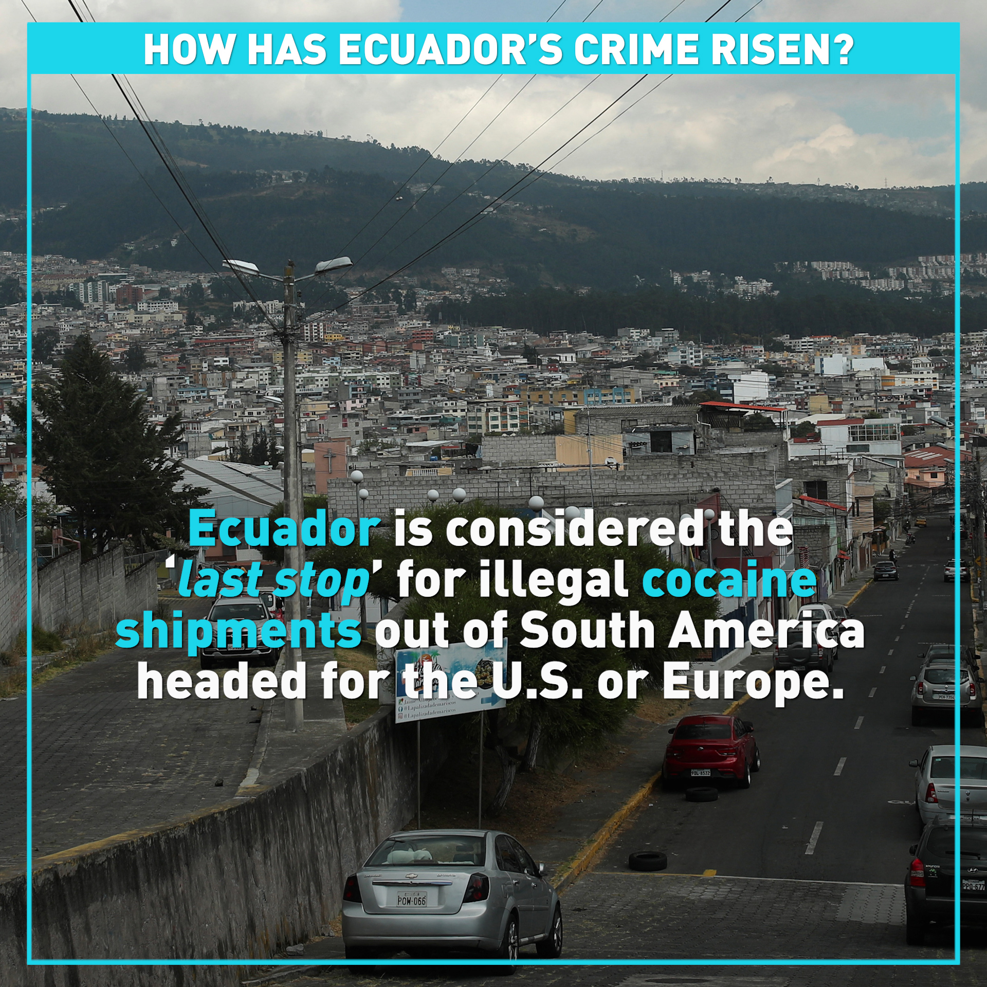 How has Ecuador's crime risen? 