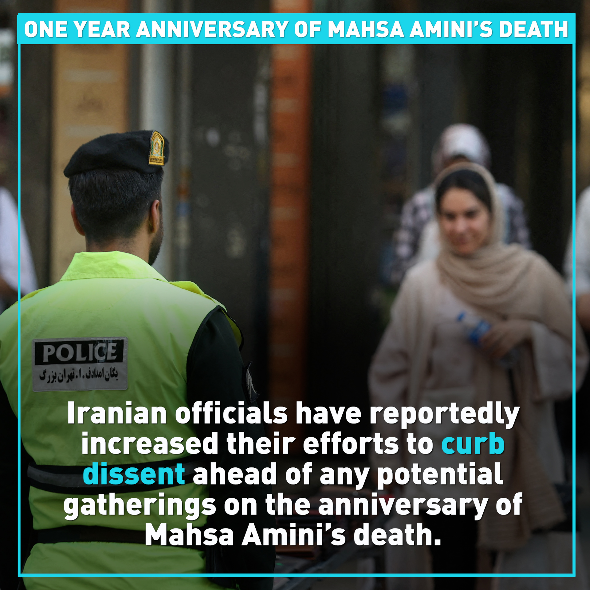 One year since Mahsa Amini died in custody of Iran's morality police 