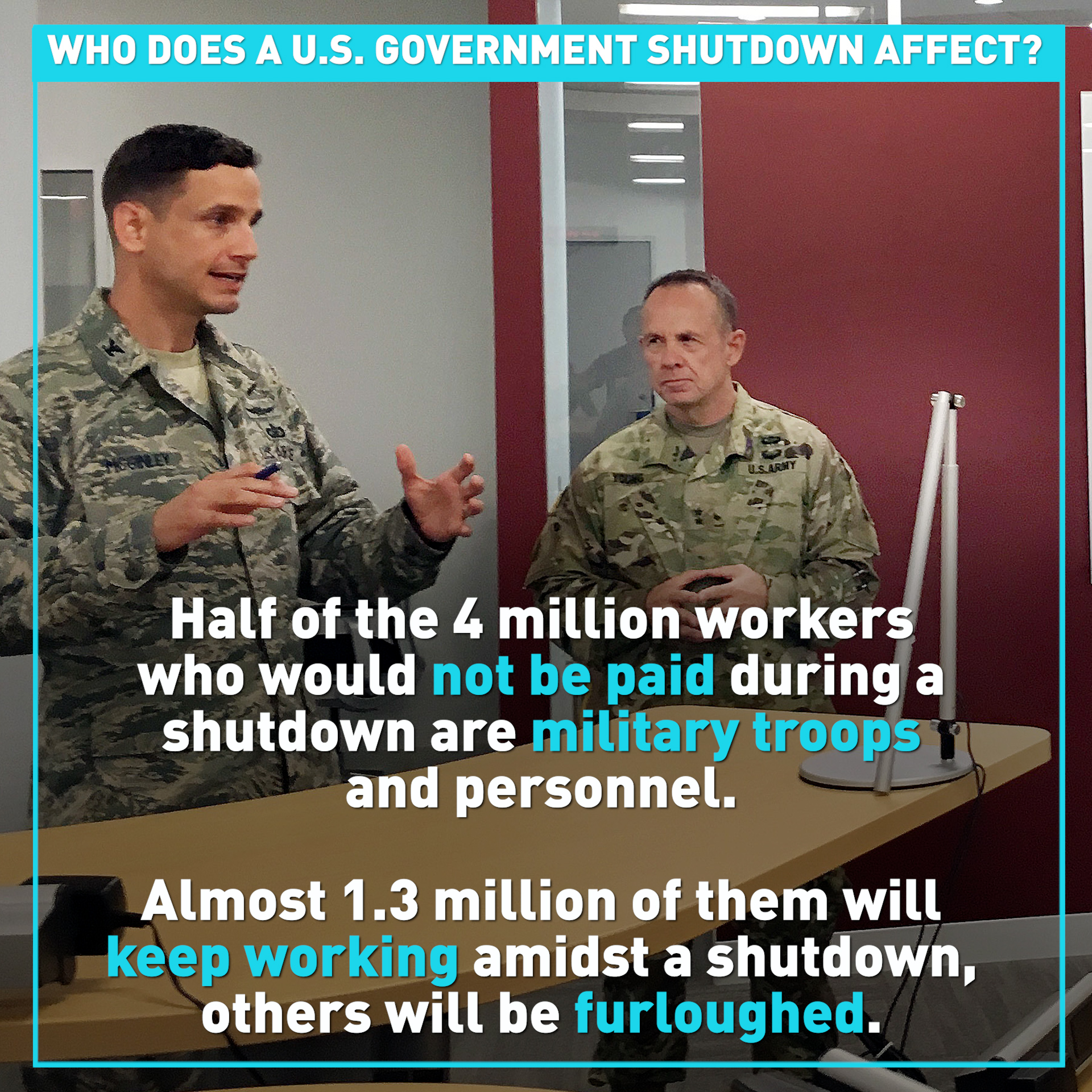 Millions could be affected in the event of a U.S. government shutdown 