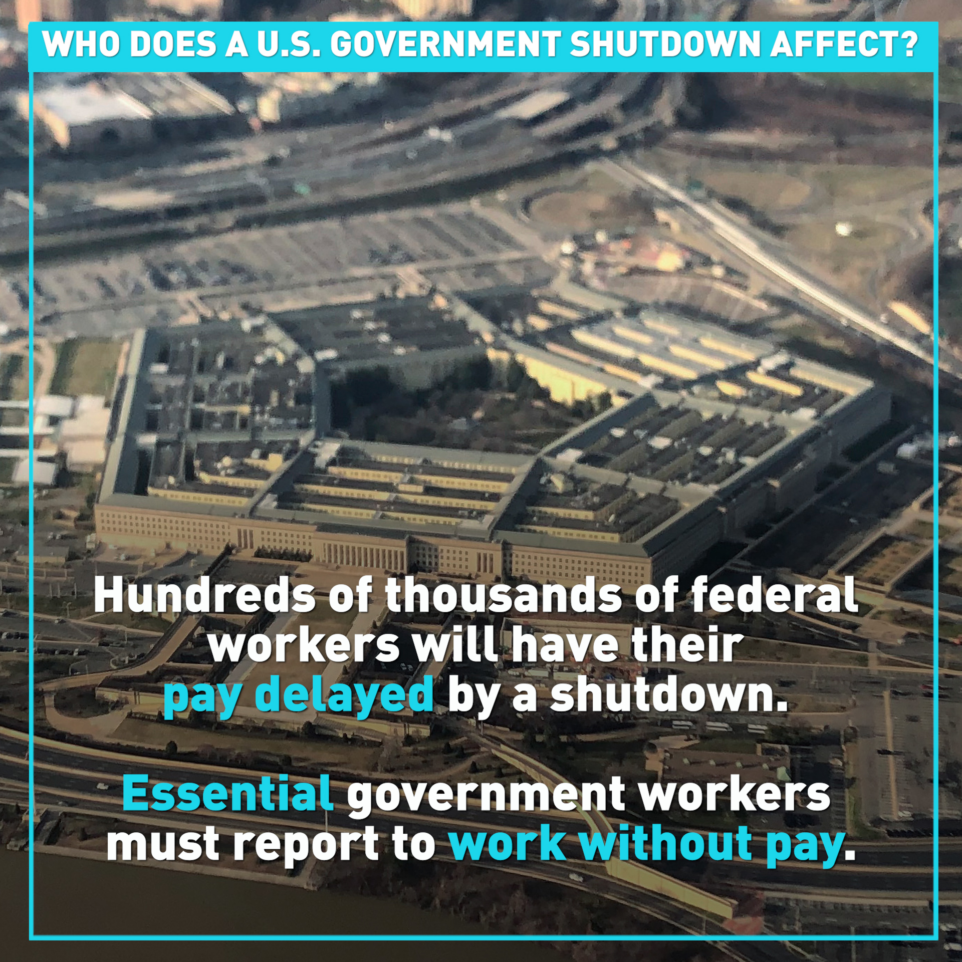 Millions could be affected in the event of a U.S. government shutdown