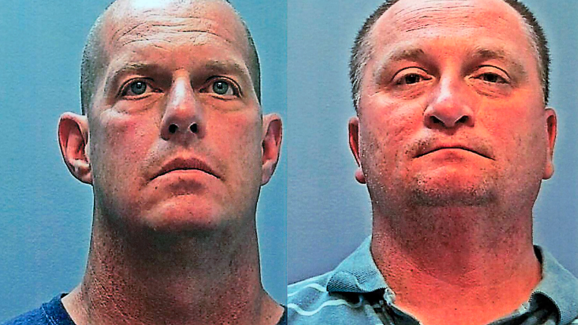 Convicted Aurora Fire Rescue paramedics Peter Cichuniec (L) and Jeremy Cooper (R)