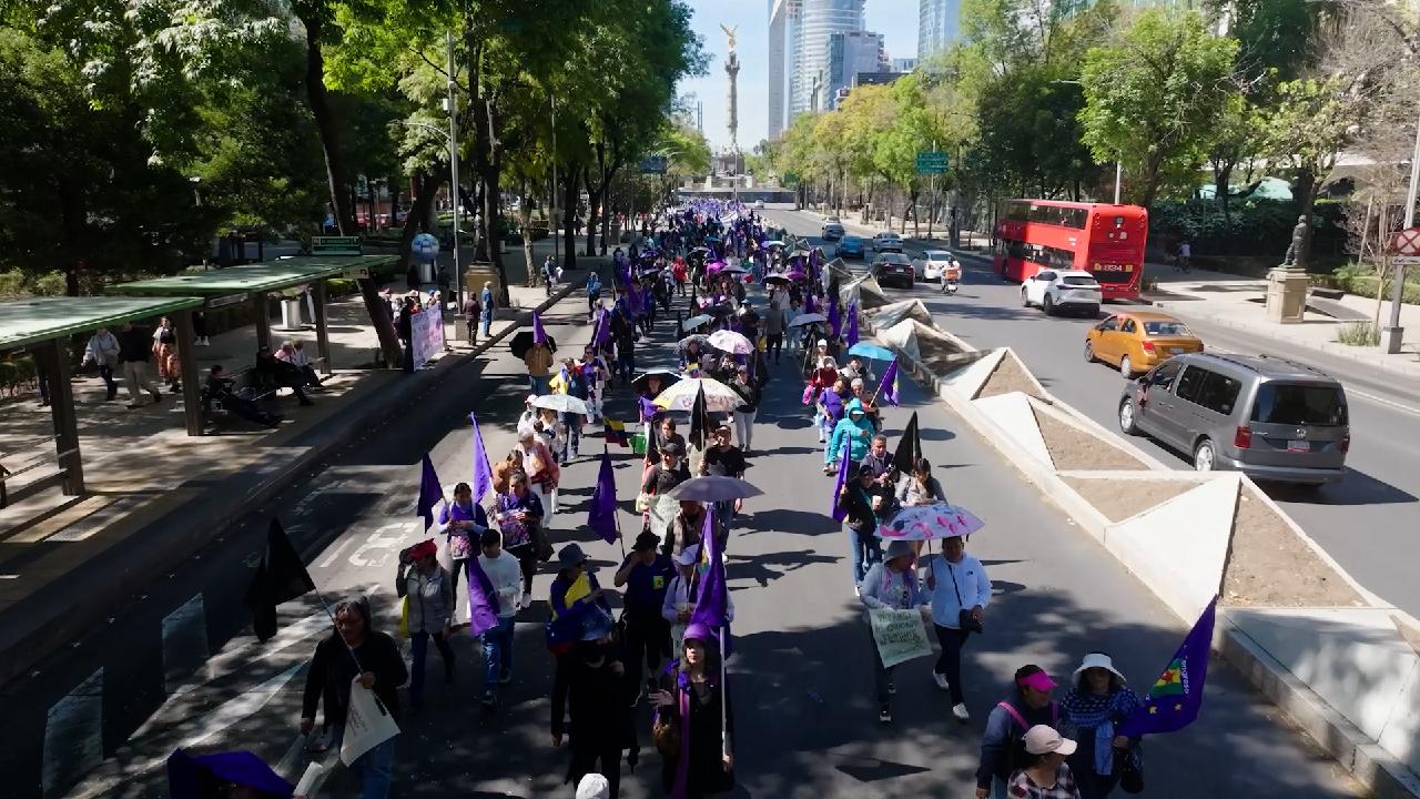 Thousands in Mexico City protest Trump’s aggressive rhetoric