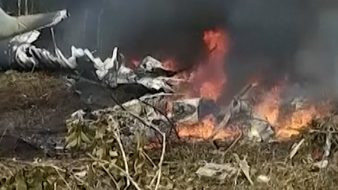 66 killed in military plane crash in Colombia