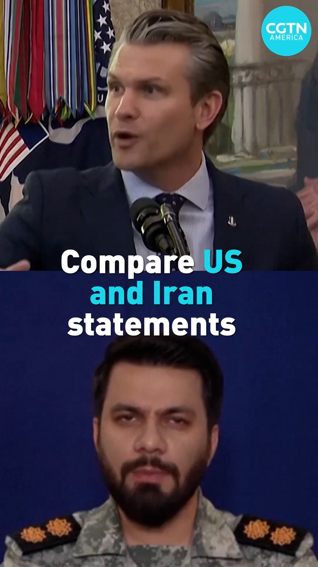 Compare US and Iran statements