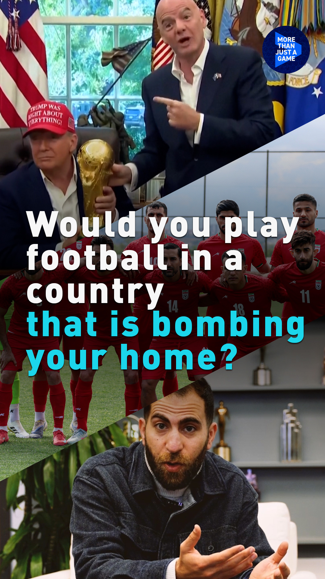 Would you play football in a country bombing your home? 