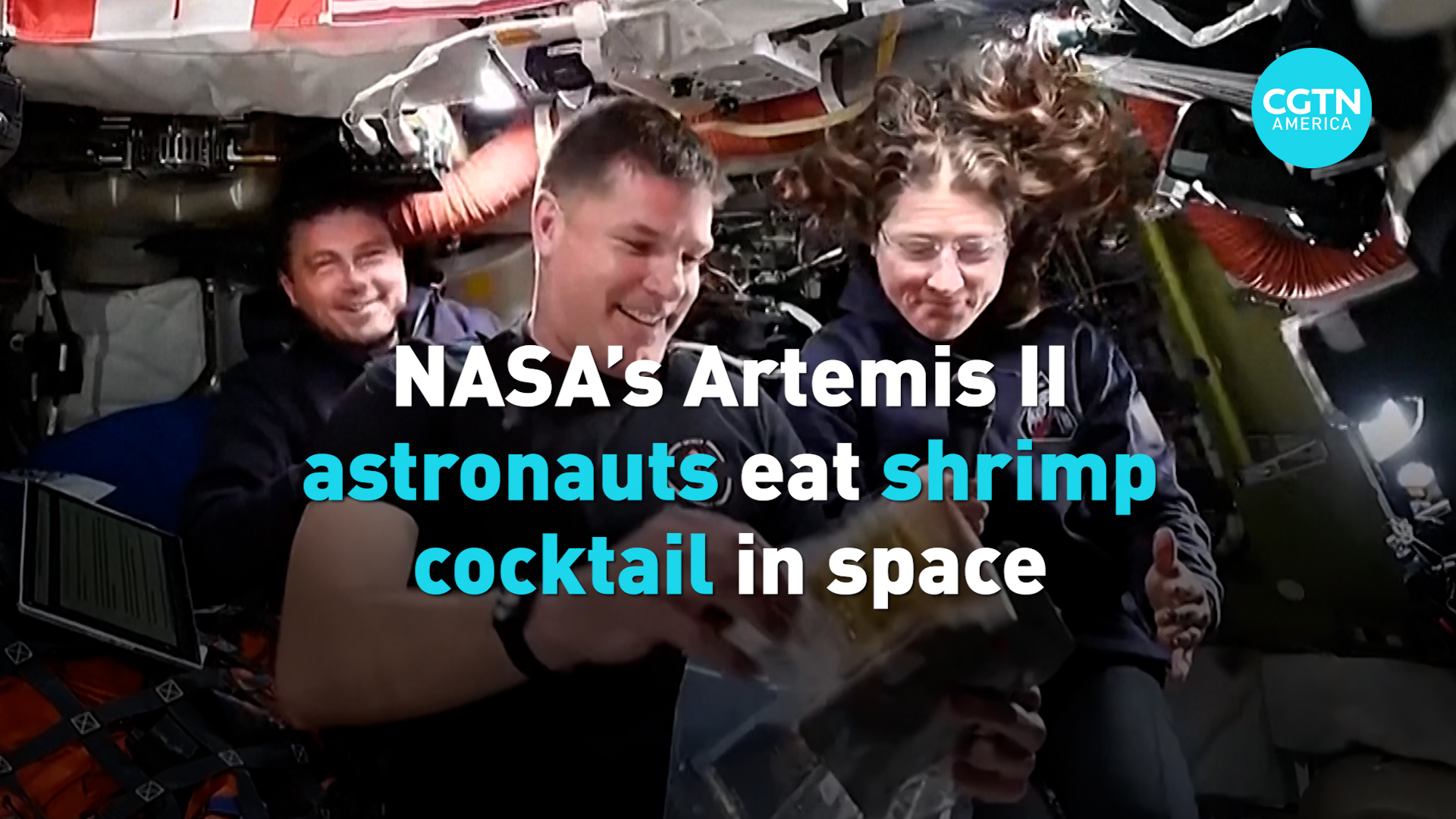 NASA's Artemis II astronauts eat shrimp cocktail in space