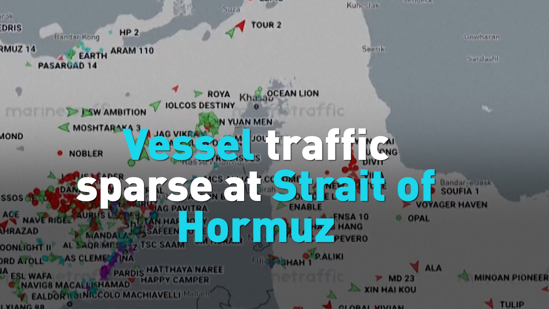 Vessel traffic sparse at Strait of Hormuz 