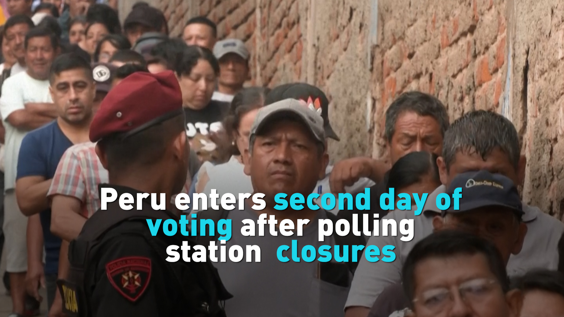 Peru enters second day of voting after polling station closures 