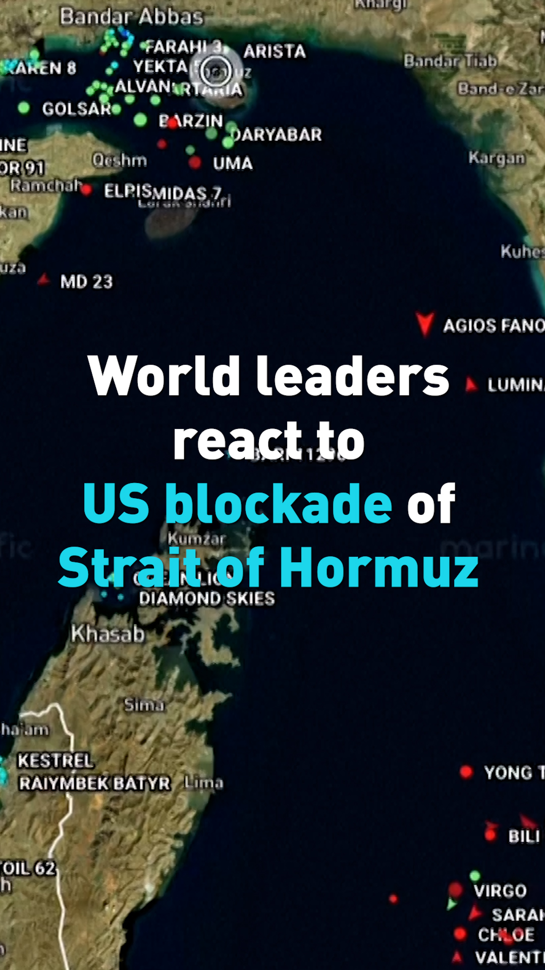 World leaders react to US blockade of Strait of Hormuz