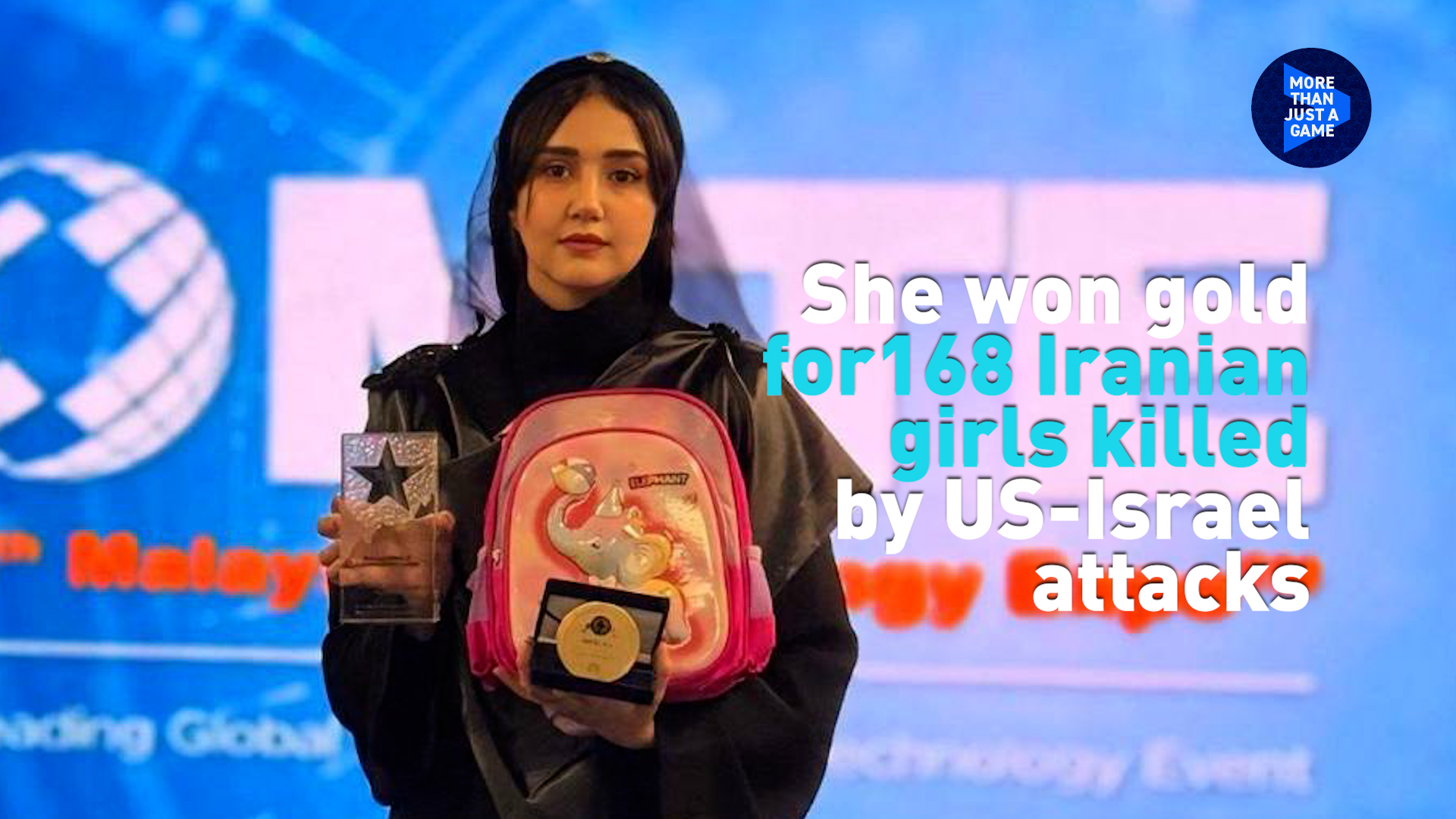 An Iranian woman won gold for 168 girls killed by US-Israel