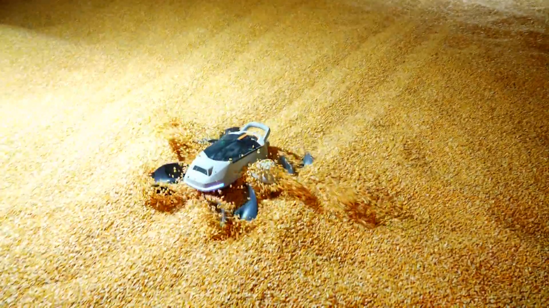 China deploys grain leveling robots in granaries