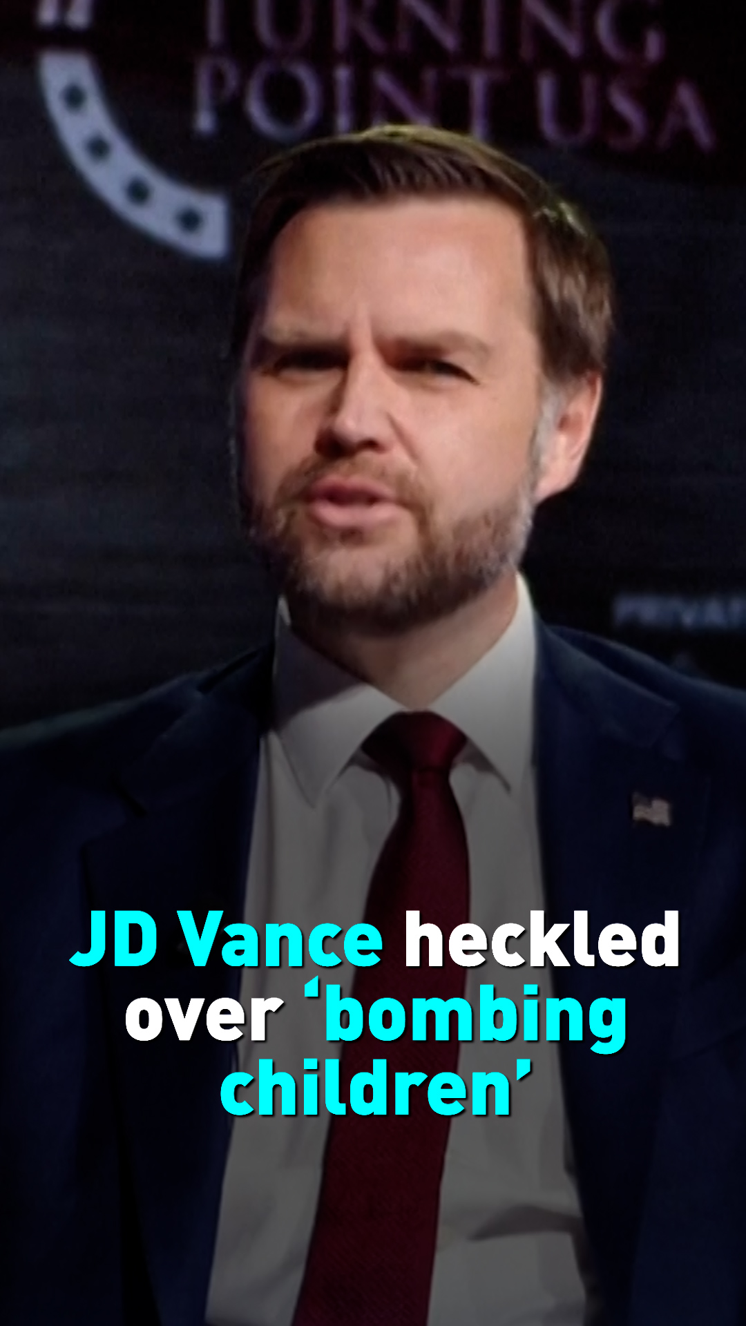 JD Vance heckled over ‘bombing children’