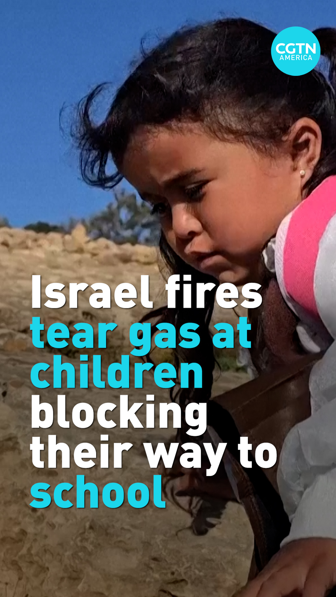 Israel army fires tear gas at children and blocks their way