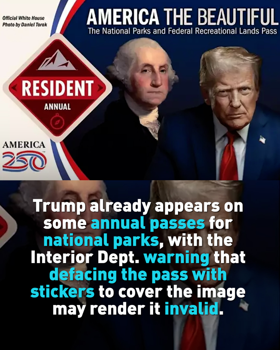 Passports, coins, and other things with Trump's face