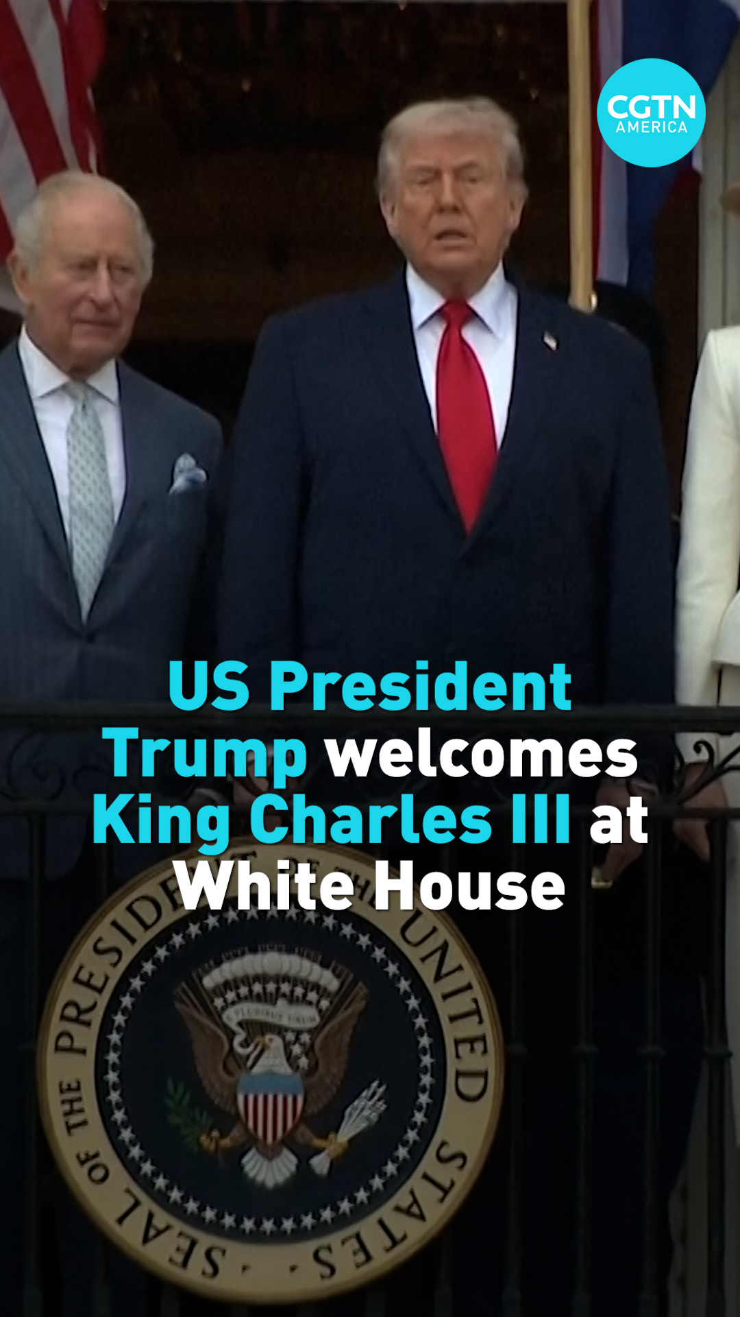 US President Trump welcomes King Charles III at White House