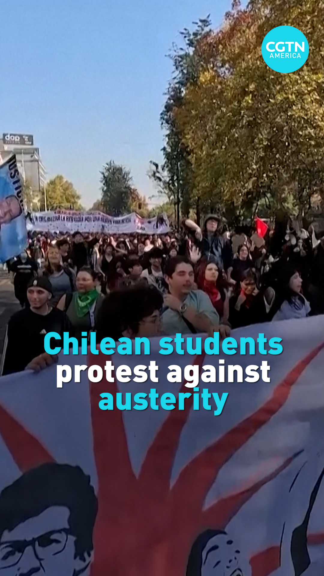 Chilean students protest against austerity