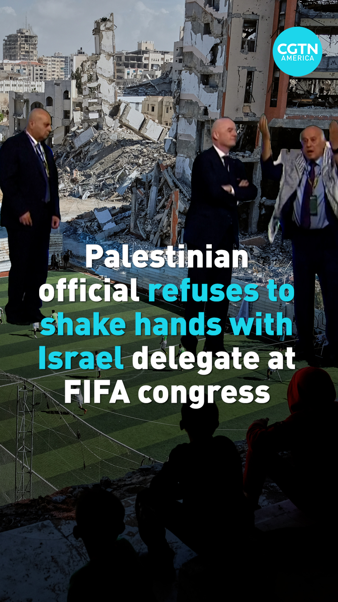 Palestinian official refuses to shake hands with Israeli delegate