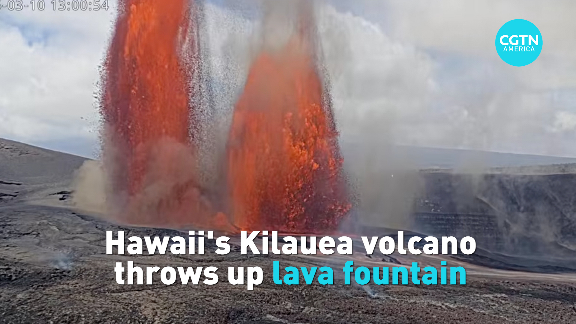 Hawaii's Kilauea volcano throws up lava fountain