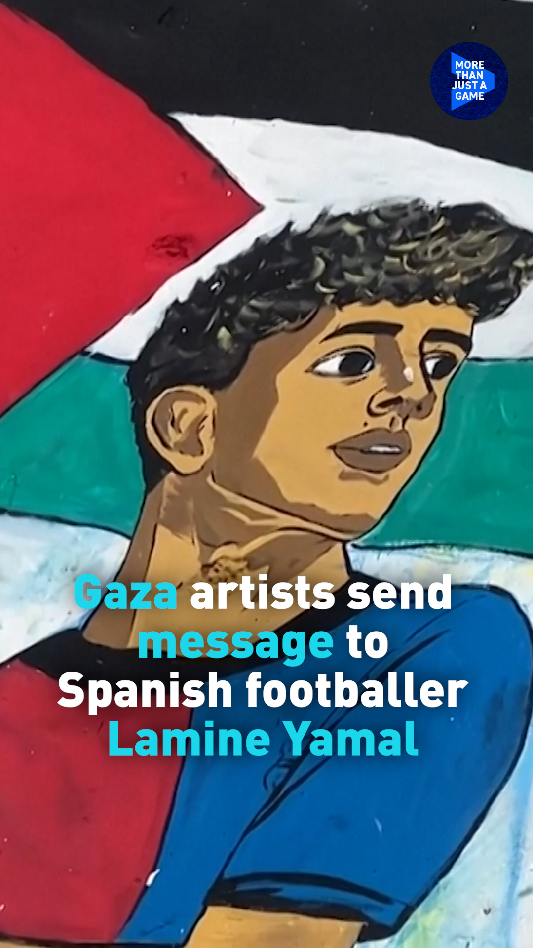 Gaza artists send message to Spanish footballer Lamine Yamal 