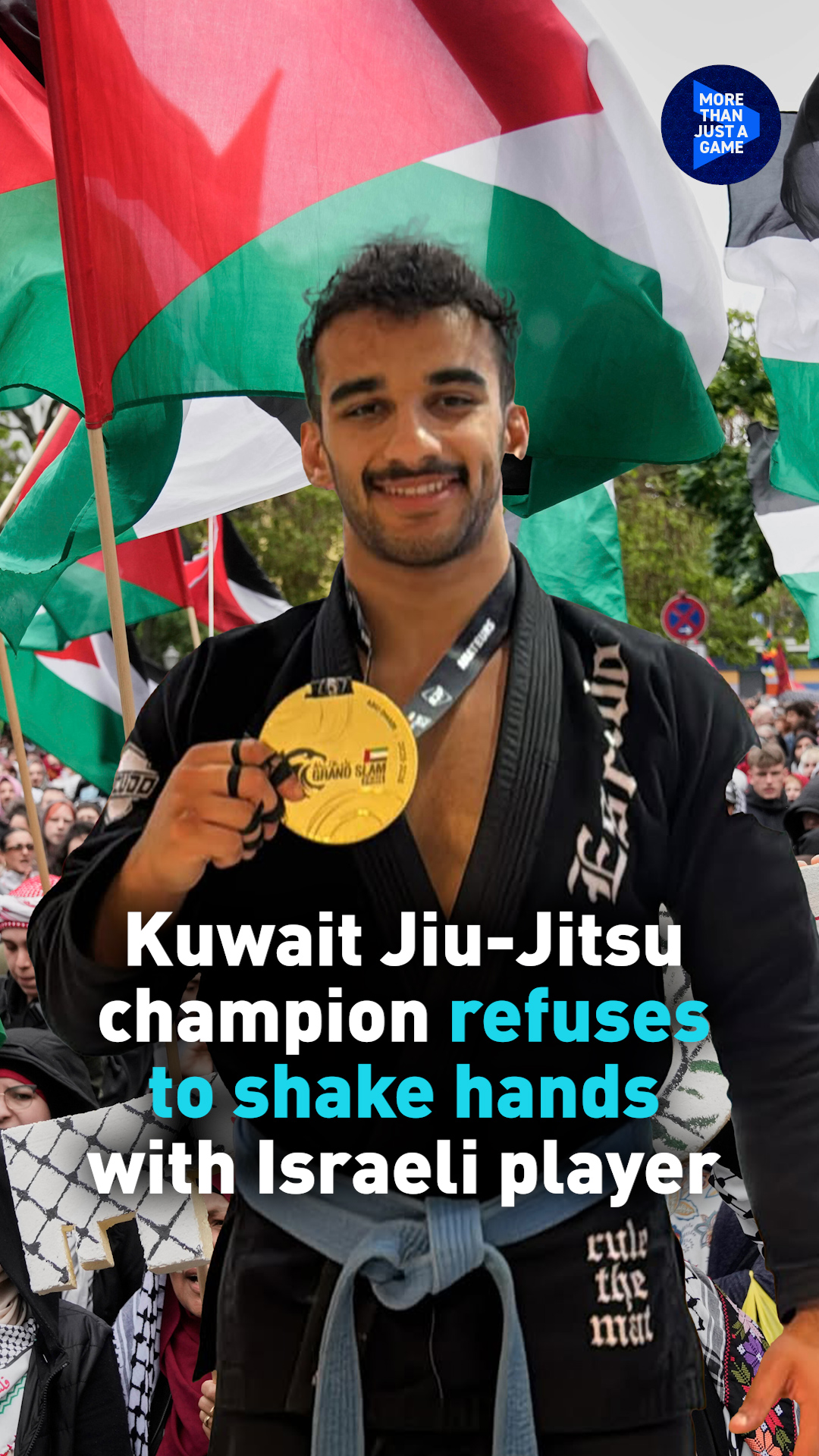 Kuwaiti Jiu-Jitsu champion refuse to shake hands with Israeli player 