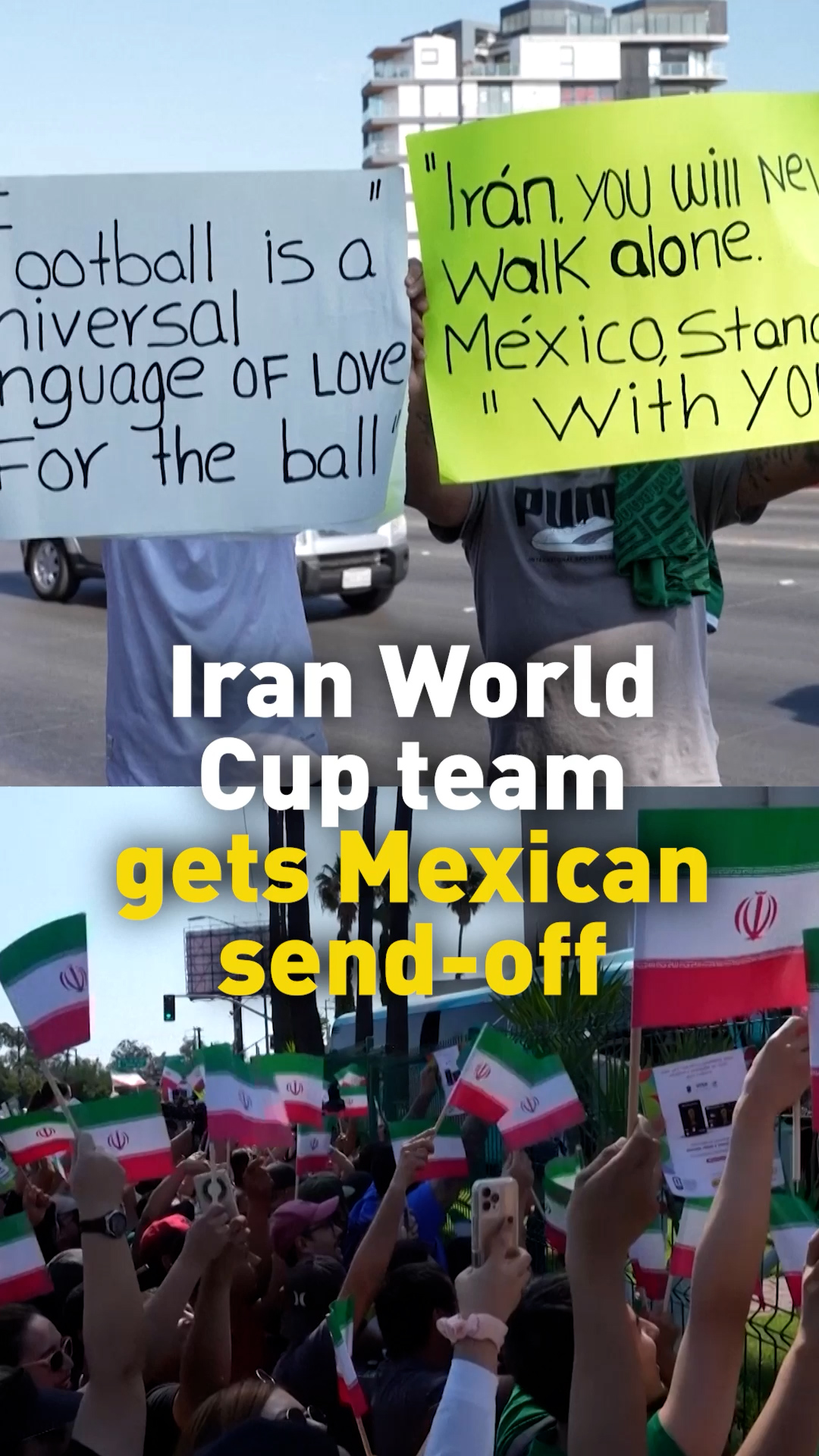 Iranian World Cup team gets Mexican send-off - CGTN