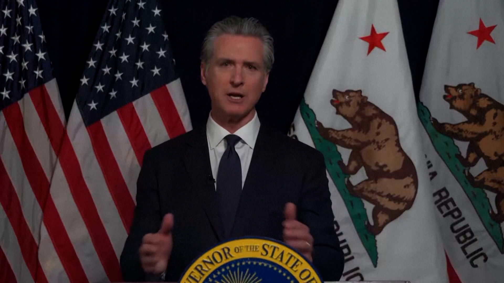 California Gov. says DOJ is targeting him and his wife