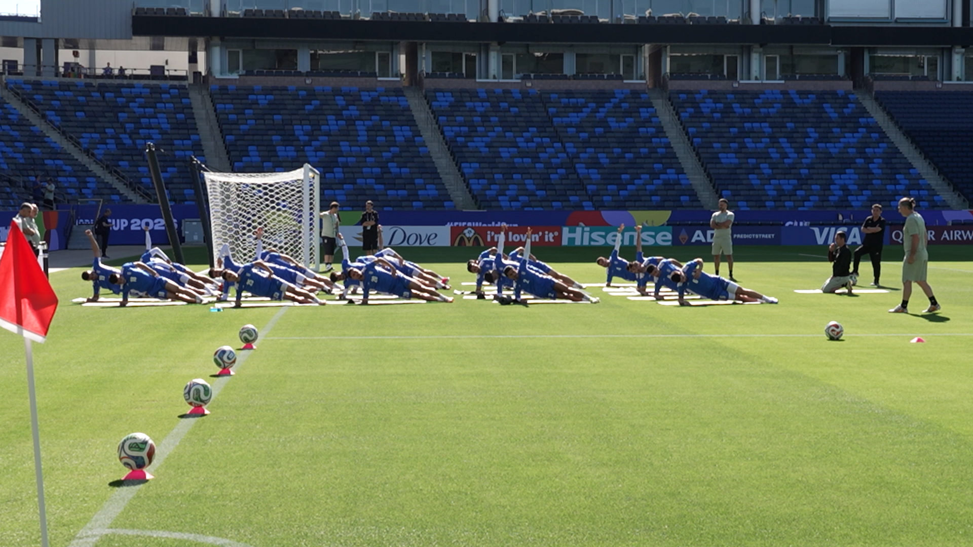 See how the Iranian team prepared for their match against Belgium