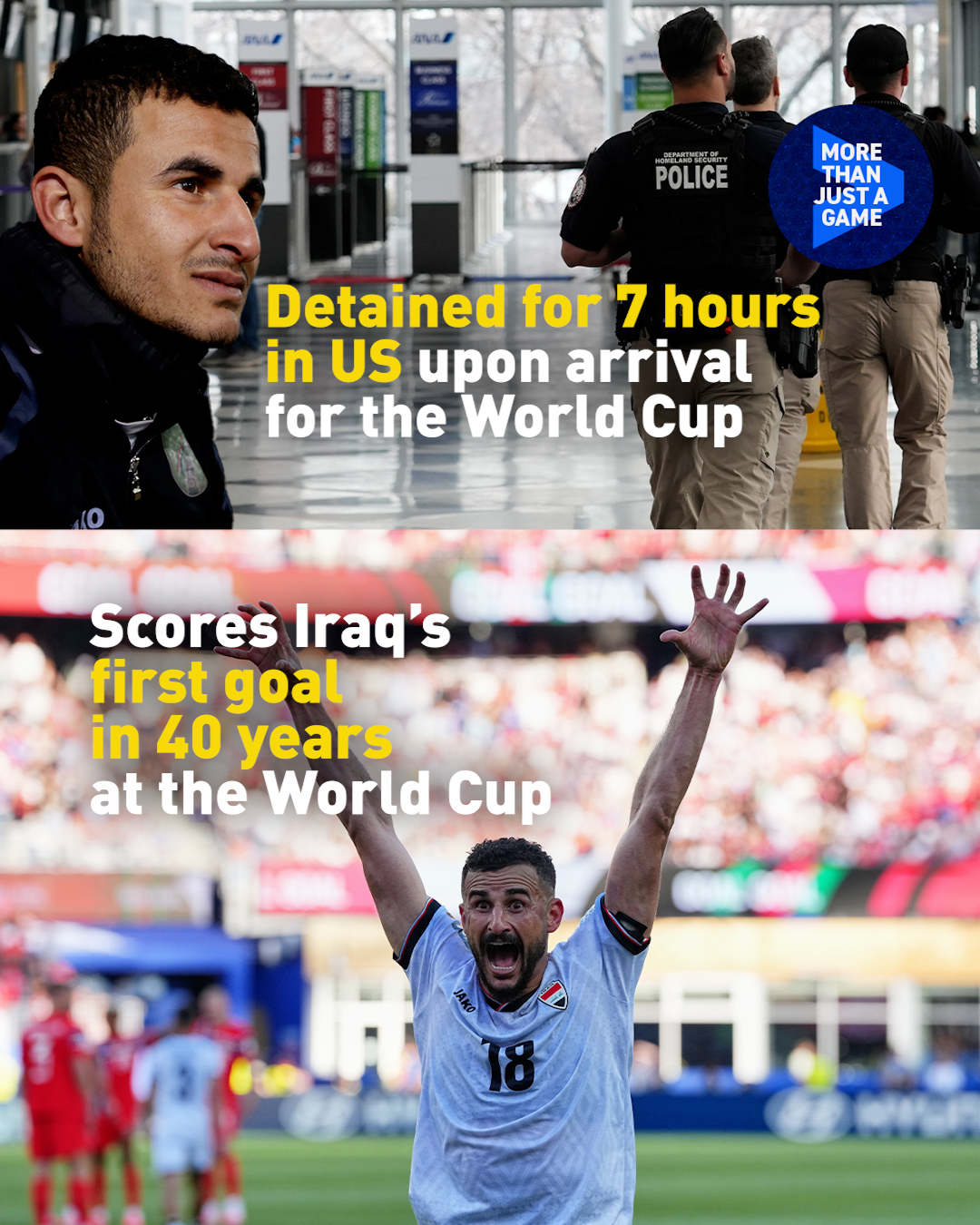 Iraqi player Aymen Hussein's journey to the World Cup
